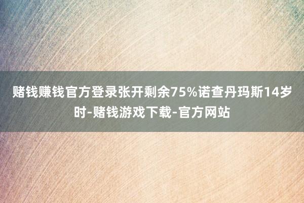 赌钱赚钱官方登录张开剩余75%诺查丹玛斯14岁时-赌钱游戏下载-官方网站