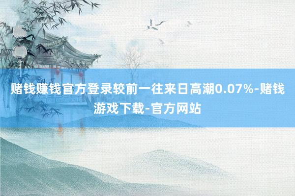 赌钱赚钱官方登录较前一往来日高潮0.07%-赌钱游戏下载-官方网站
