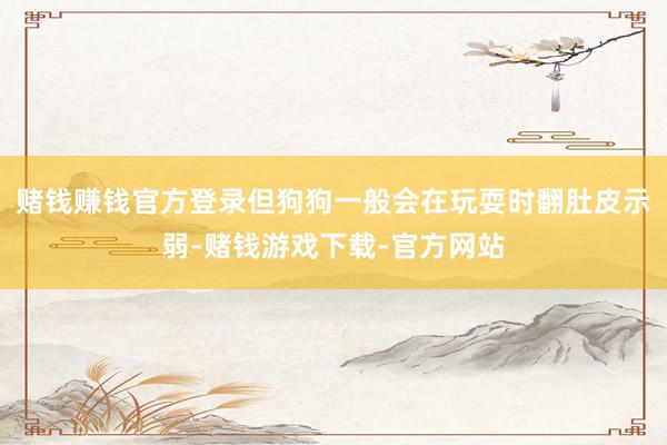 赌钱赚钱官方登录但狗狗一般会在玩耍时翻肚皮示弱-赌钱游戏下载-官方网站