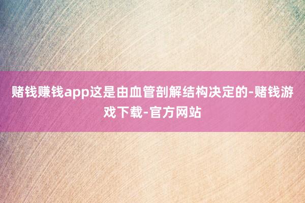 赌钱赚钱app这是由血管剖解结构决定的-赌钱游戏下载-官方网站